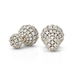 Clear Asscher-Cut Domed Cluster Statement Studs