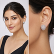 Clear Asscher-Cut Domed Cluster Statement Studs