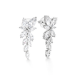 Clear Marquise Leaf Cascade Drop Earrings