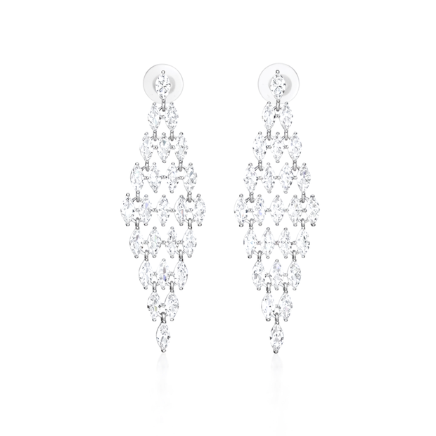 Clear Marquise Diamond-Lattice Chandelier Drops