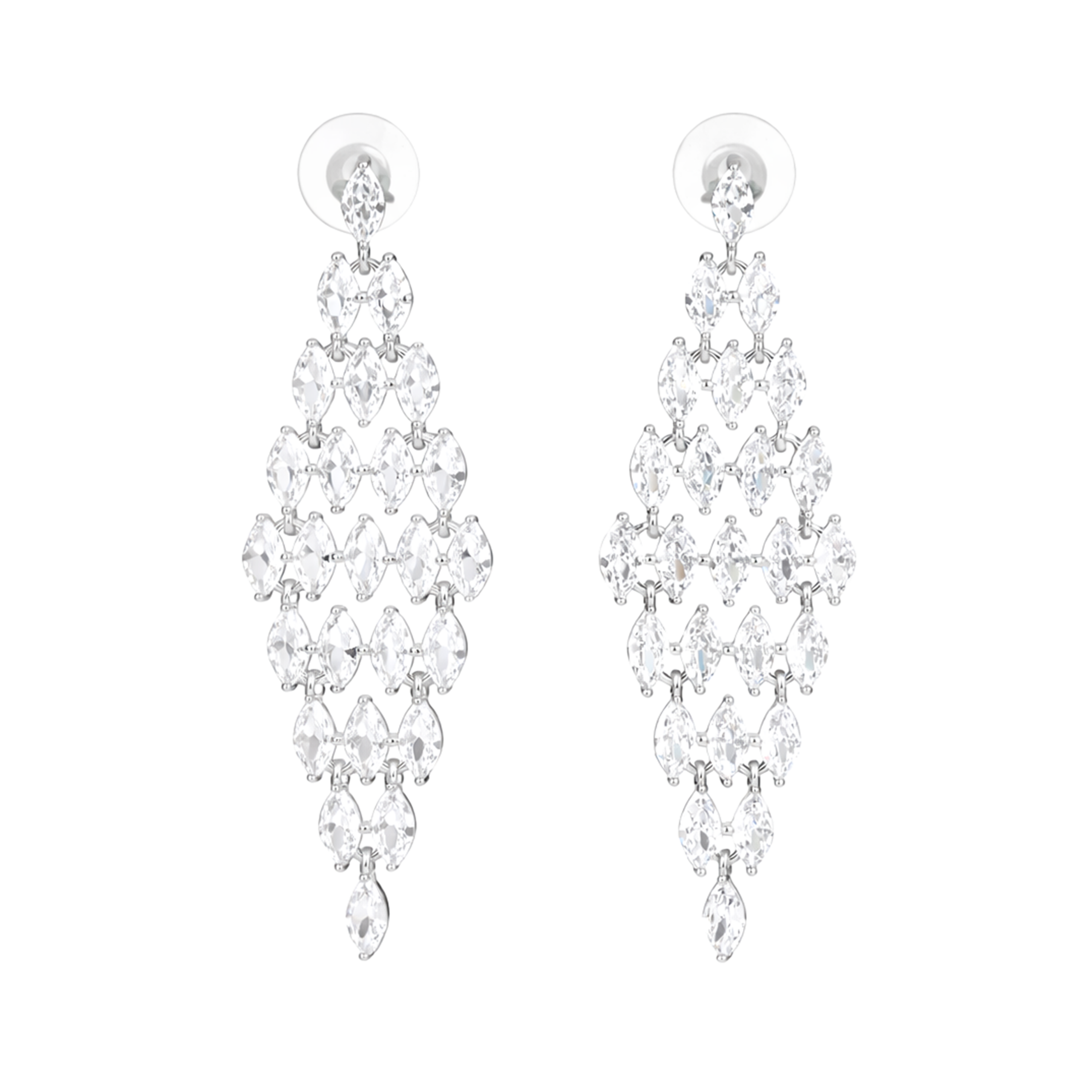 Clear Marquise Diamond-Lattice Chandelier Drops