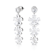 Clear Pear-Cut Floral Cascade Statement Drops
