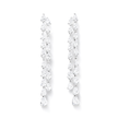 Clear Pear Cascade Linear Statement Drop Earrings