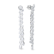 Clear Pear Cascade Linear Statement Drop Earrings
