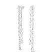 Clear Pear Cascade Linear Statement Drop Earrings