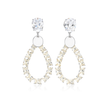 Yellow Champagne Pear-Drop Open Hoop Statement Earrings