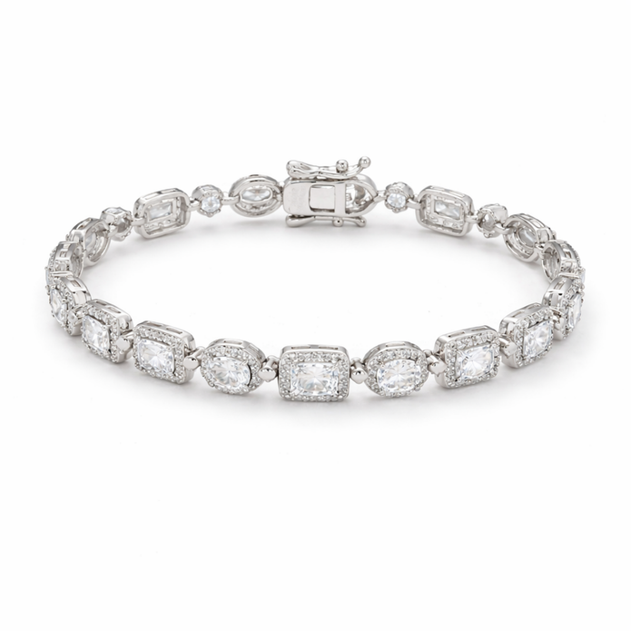 Aurora Halo Cluster Bracelet