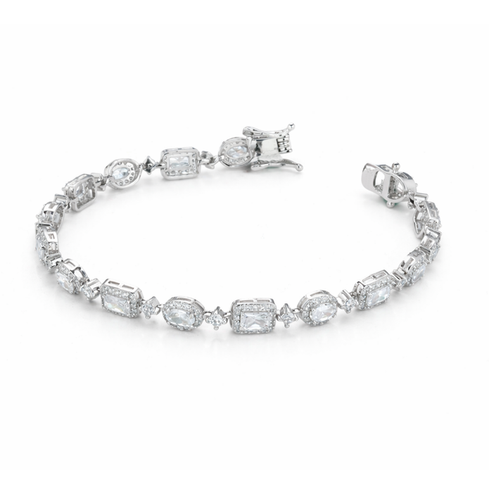Aurora Halo Cluster Bracelet