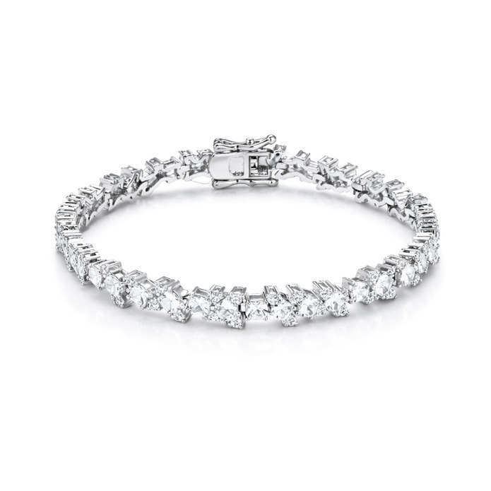 Cascade Zig-Zag Tennis Bracelet