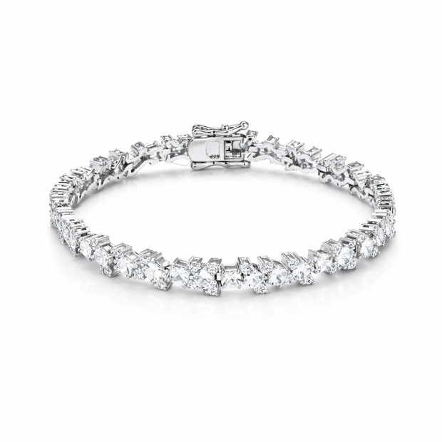 Cascade Zig-Zag Tennis Bracelet