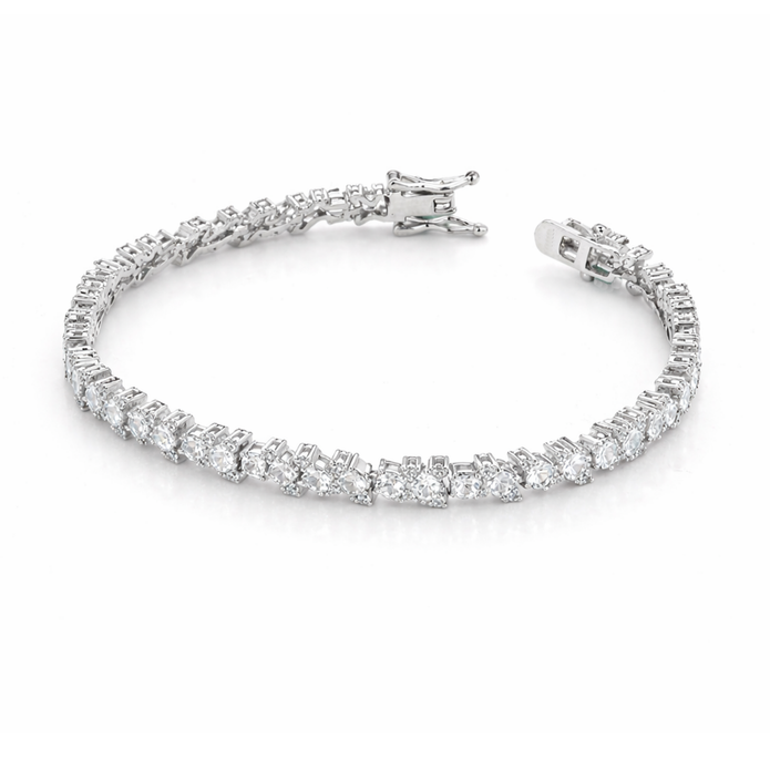 Cascade Zig-Zag Tennis Bracelet
