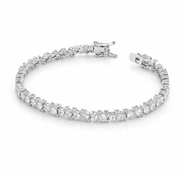 Cascade Zig-Zag Tennis Bracelet