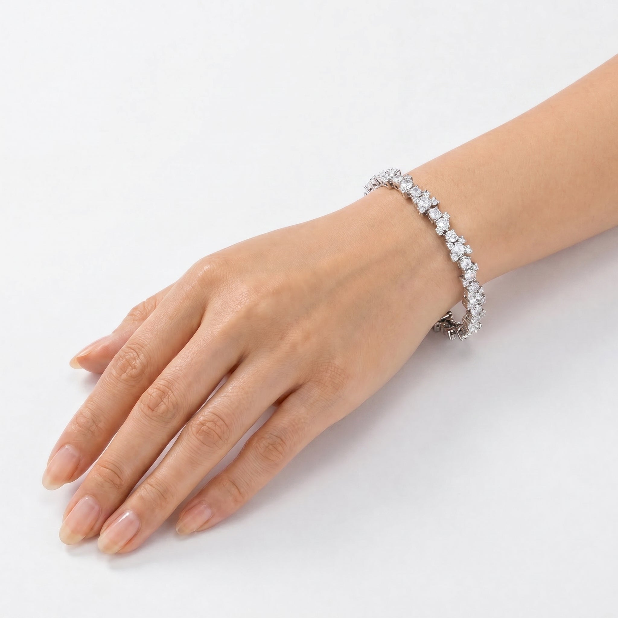Cascade Zig-Zag Tennis Bracelet