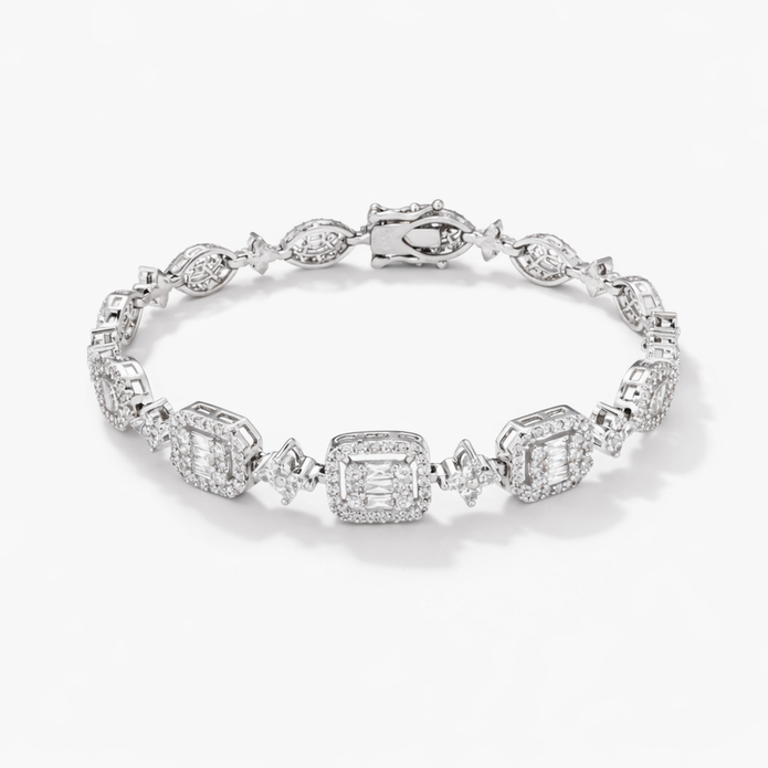 Imperial Cushion Baguette Bracelet