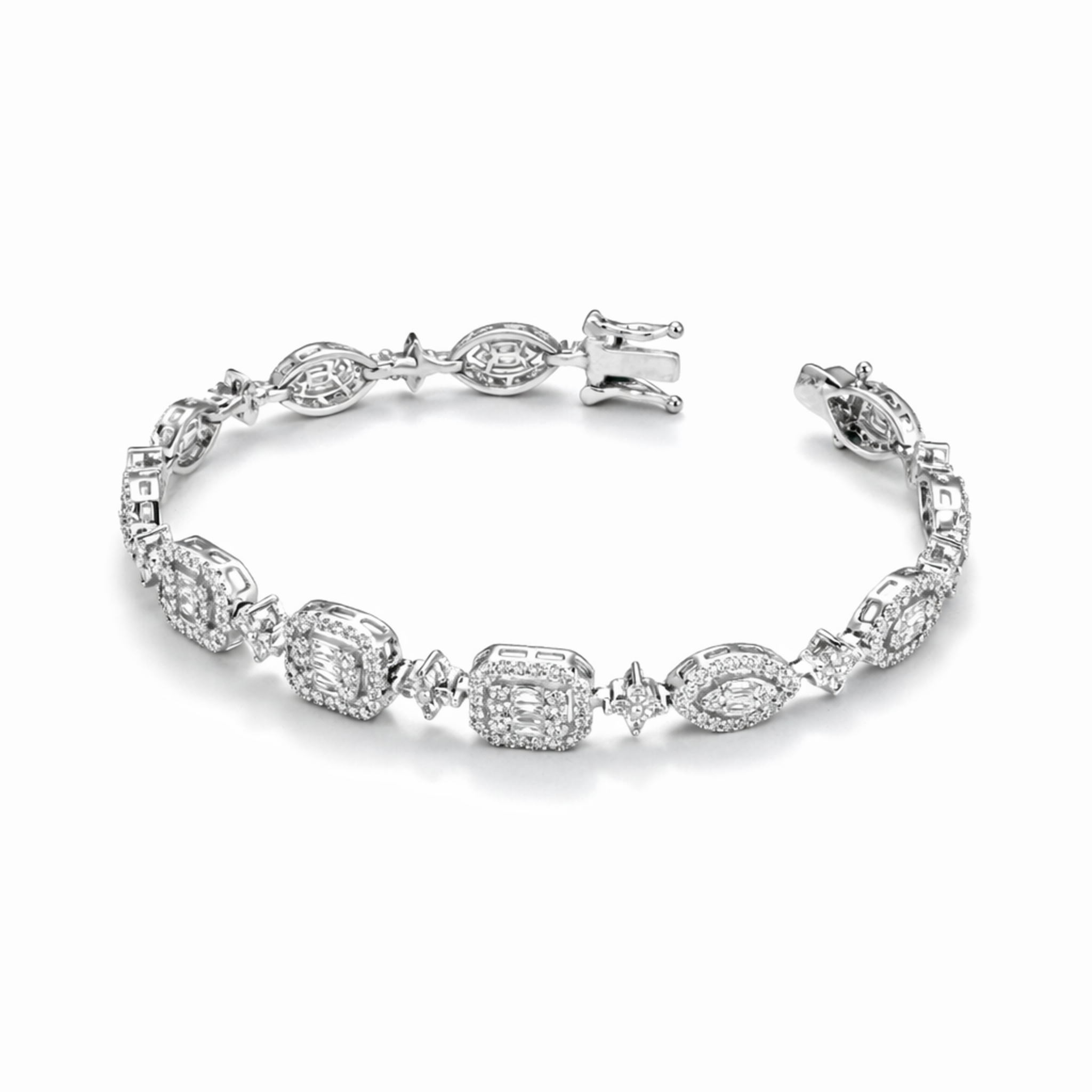 Imperial Cushion Baguette Bracelet