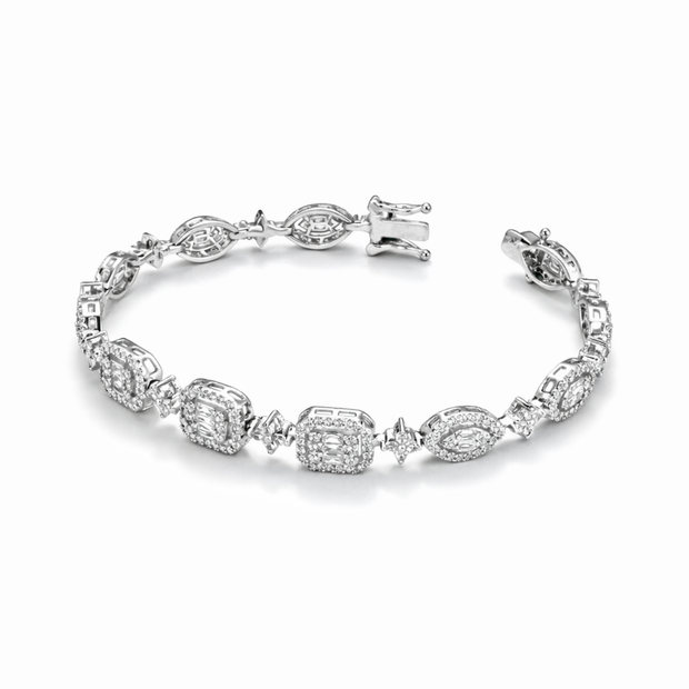 Imperial Cushion Baguette Bracelet