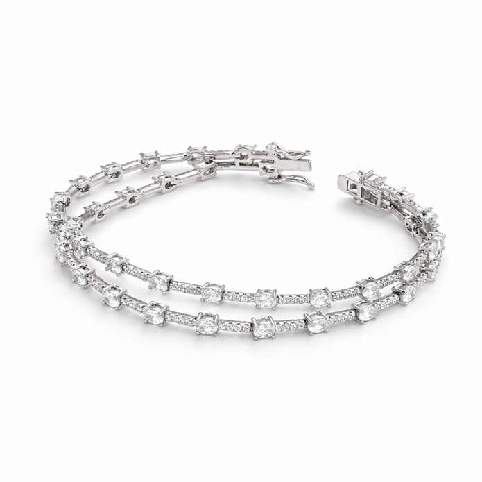 Celestial Halo Tennis Bracelet