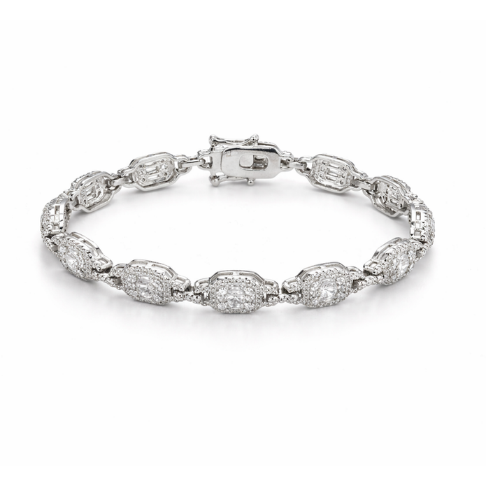 Vintage Cushion Halo Bracelet