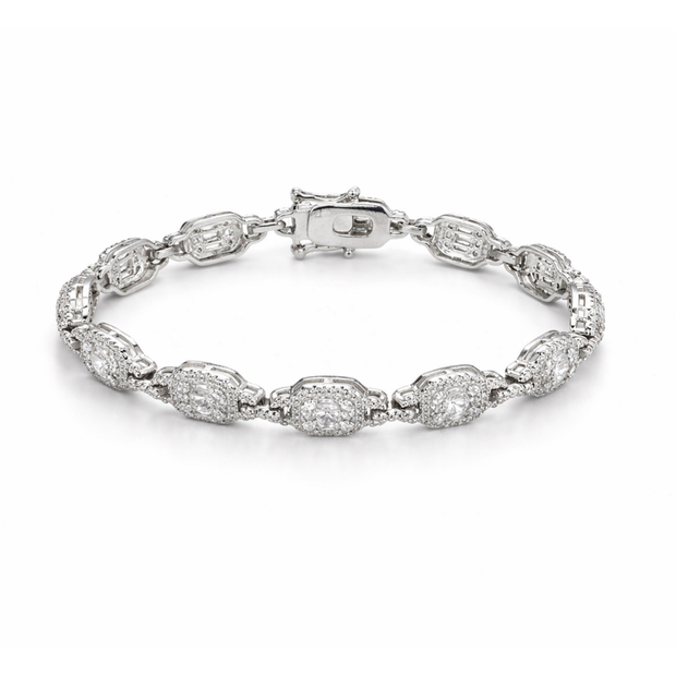 Vintage Cushion Halo Bracelet