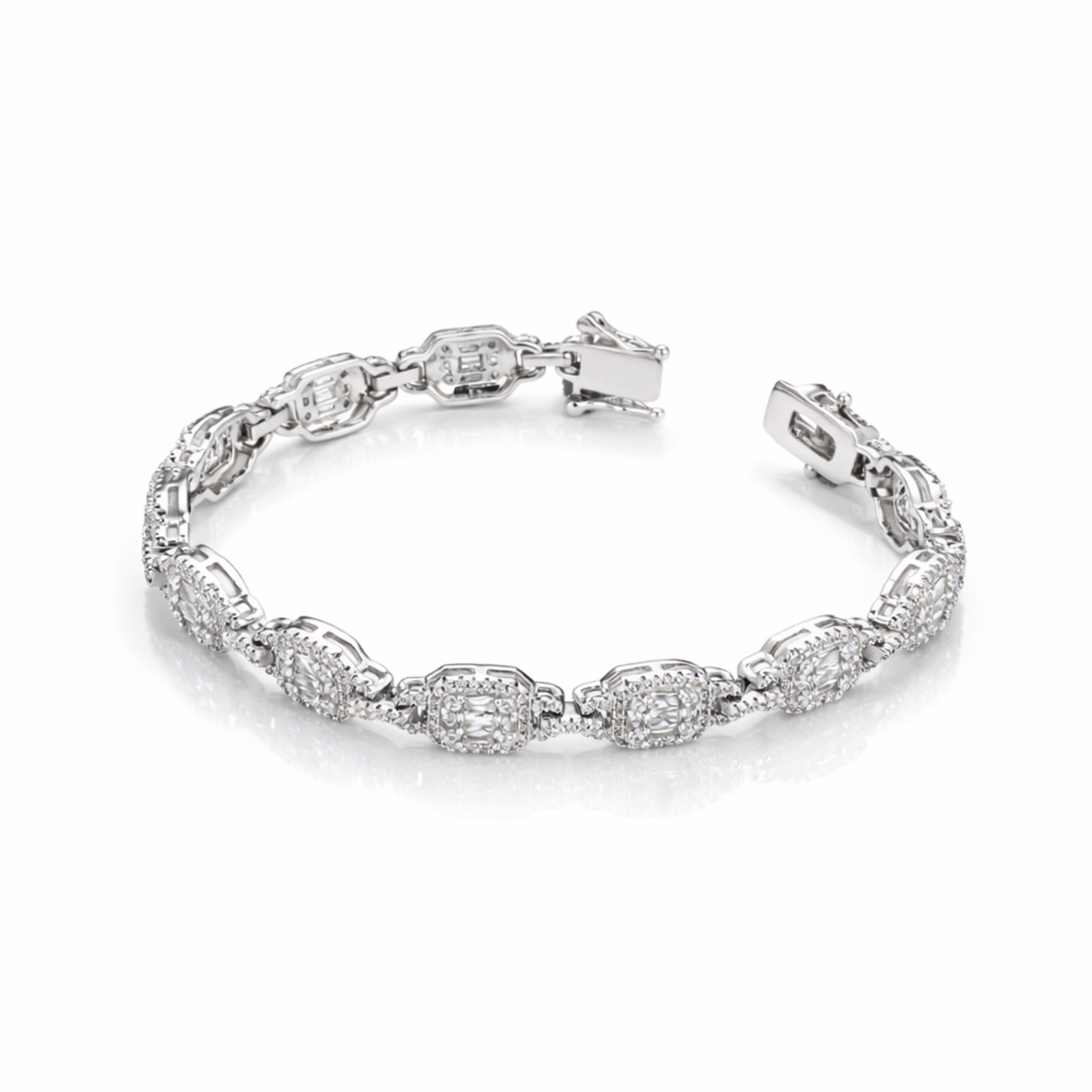 Vintage Cushion Halo Bracelet