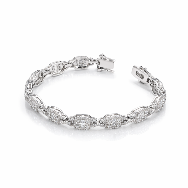 Vintage Cushion Halo Bracelet