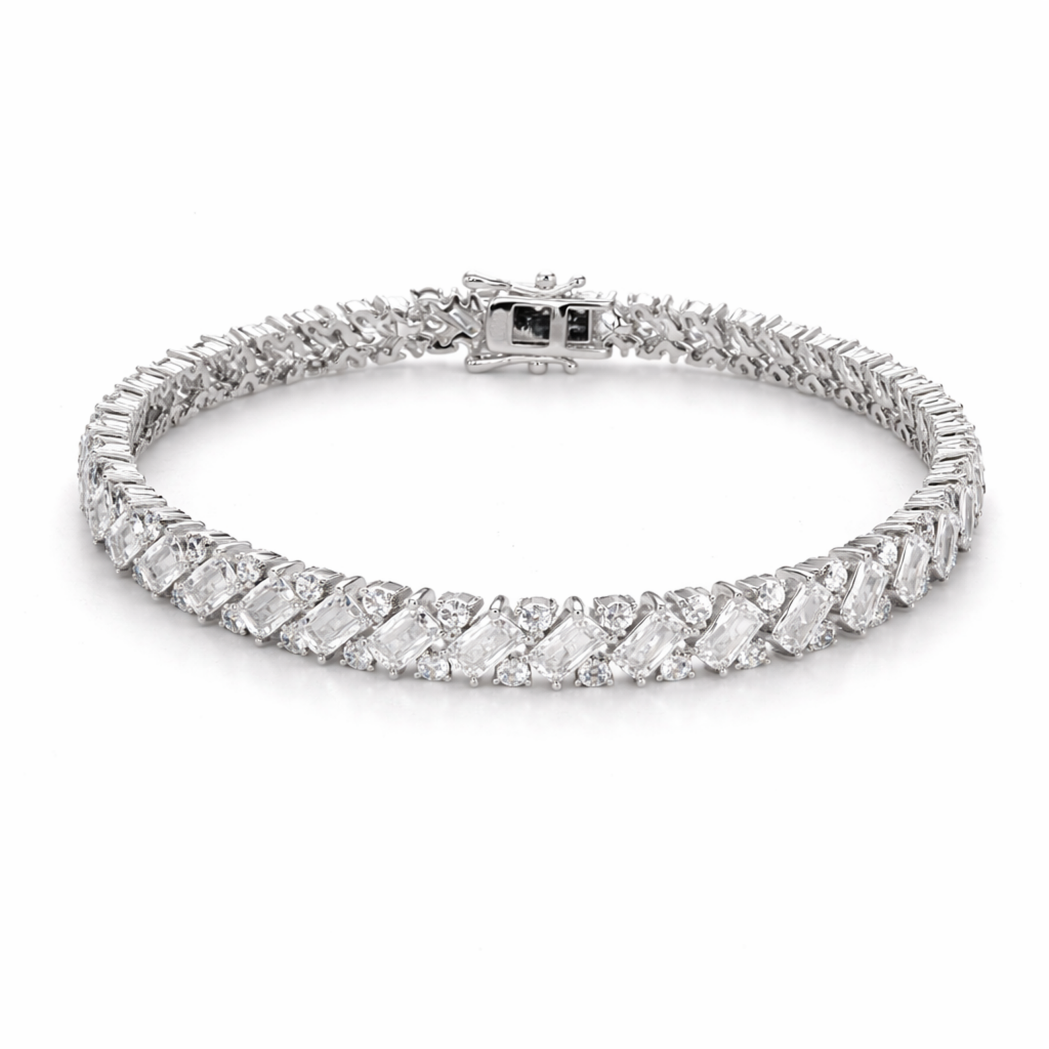 Cascade Baguette Tennis Bracelet