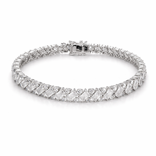 Cascade Baguette Tennis Bracelet