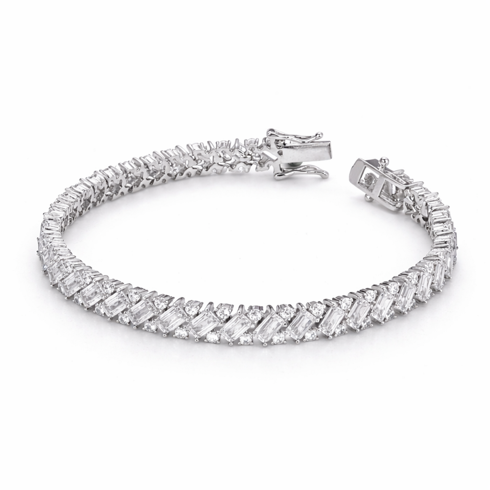 Cascade Baguette Tennis Bracelet