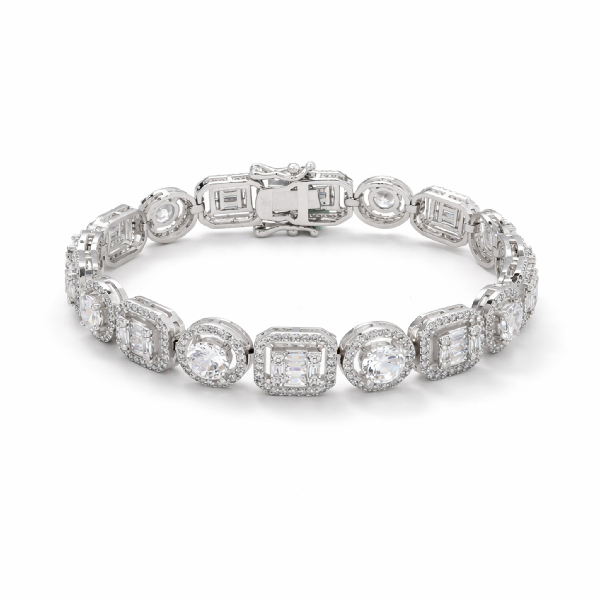 Mosaic Halo Statement Bracelet
