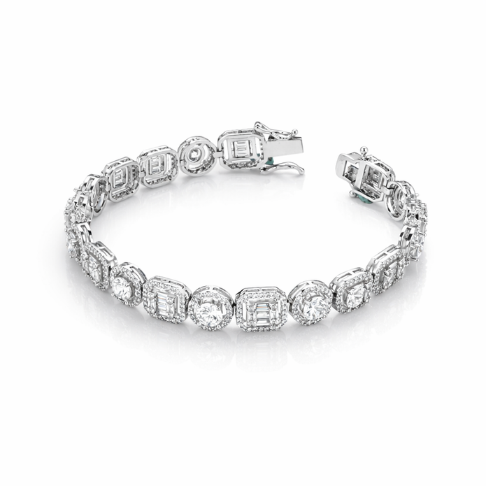 Mosaic Halo Statement Bracelet