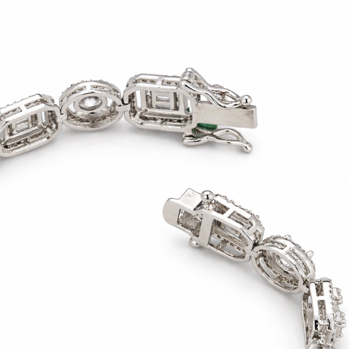 Mosaic Halo Statement Bracelet
