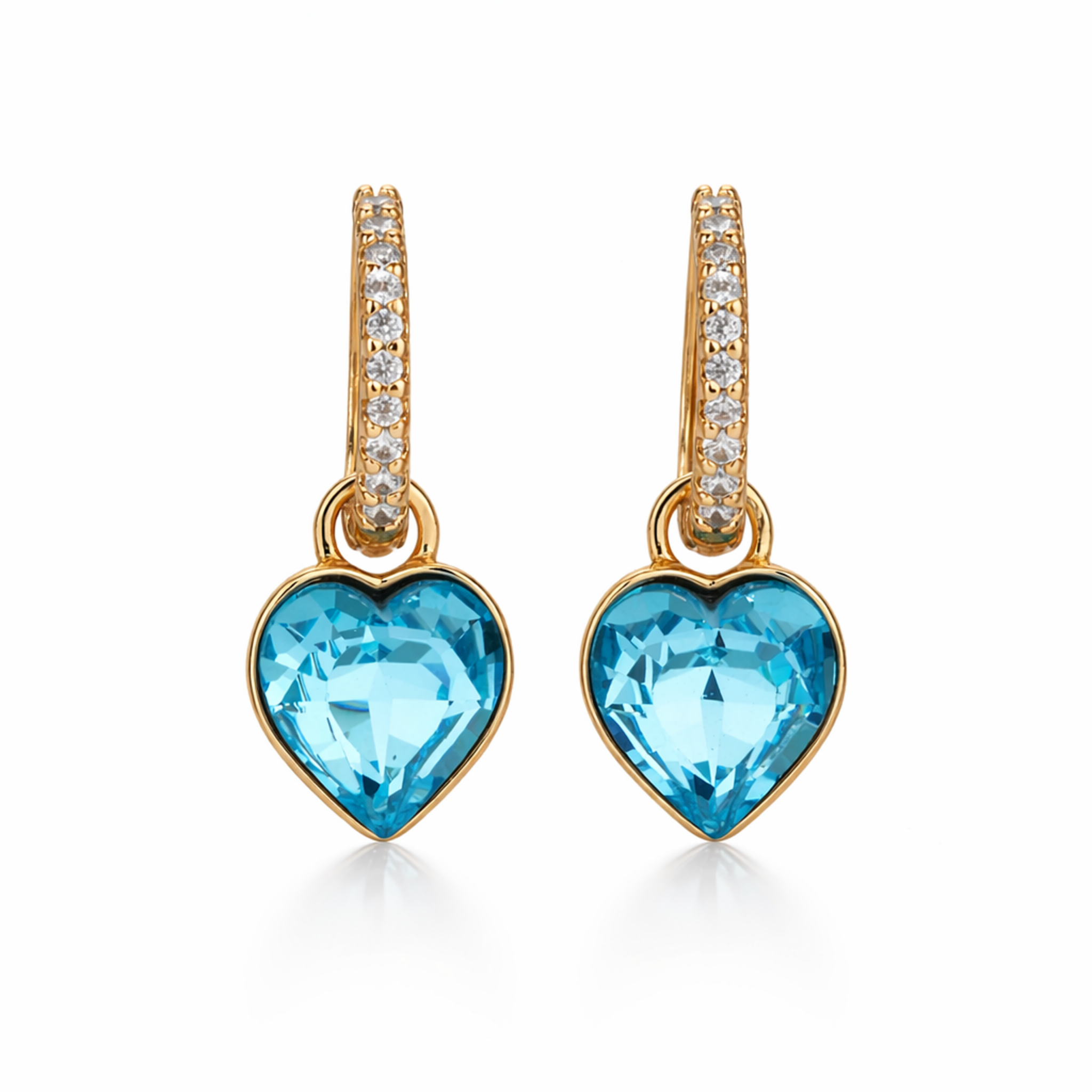 Sweetheart Diamond Hoop Charms