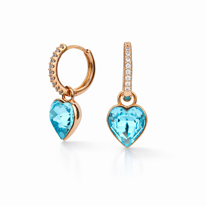 Sweetheart Diamond Hoop Charms