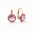 Blush Solitaire Lever-Back Earrings