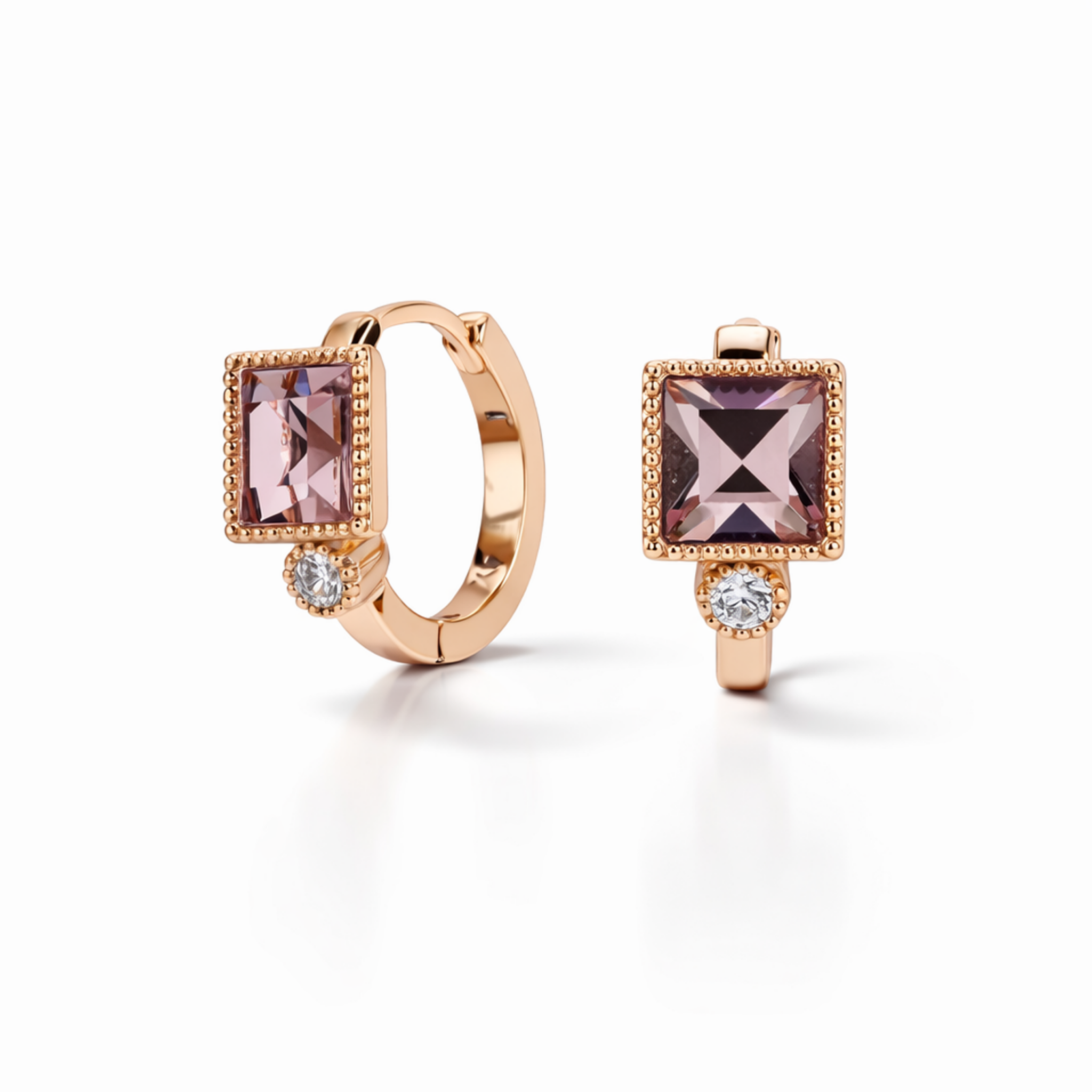 Regal Square Hoop Earrings