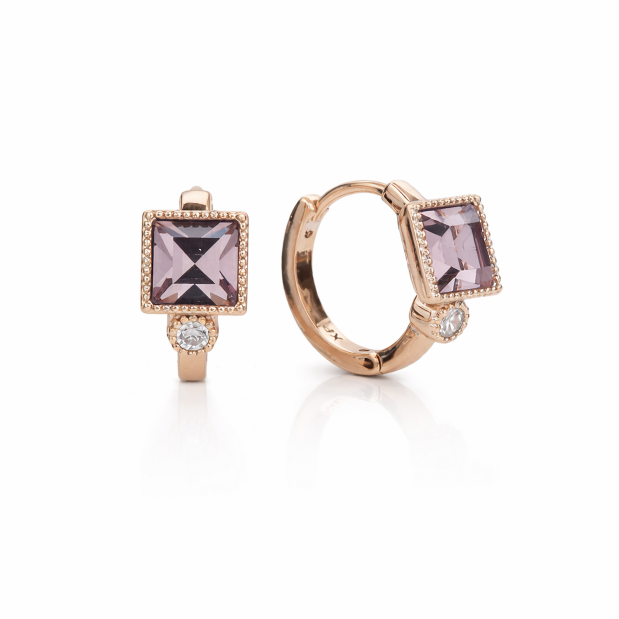 Regal Square Hoop Earrings