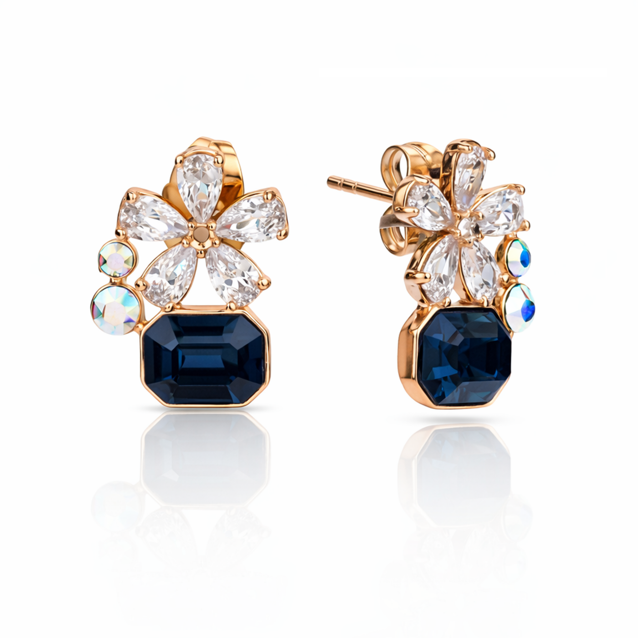 Midnight Floral Cluster Earrings