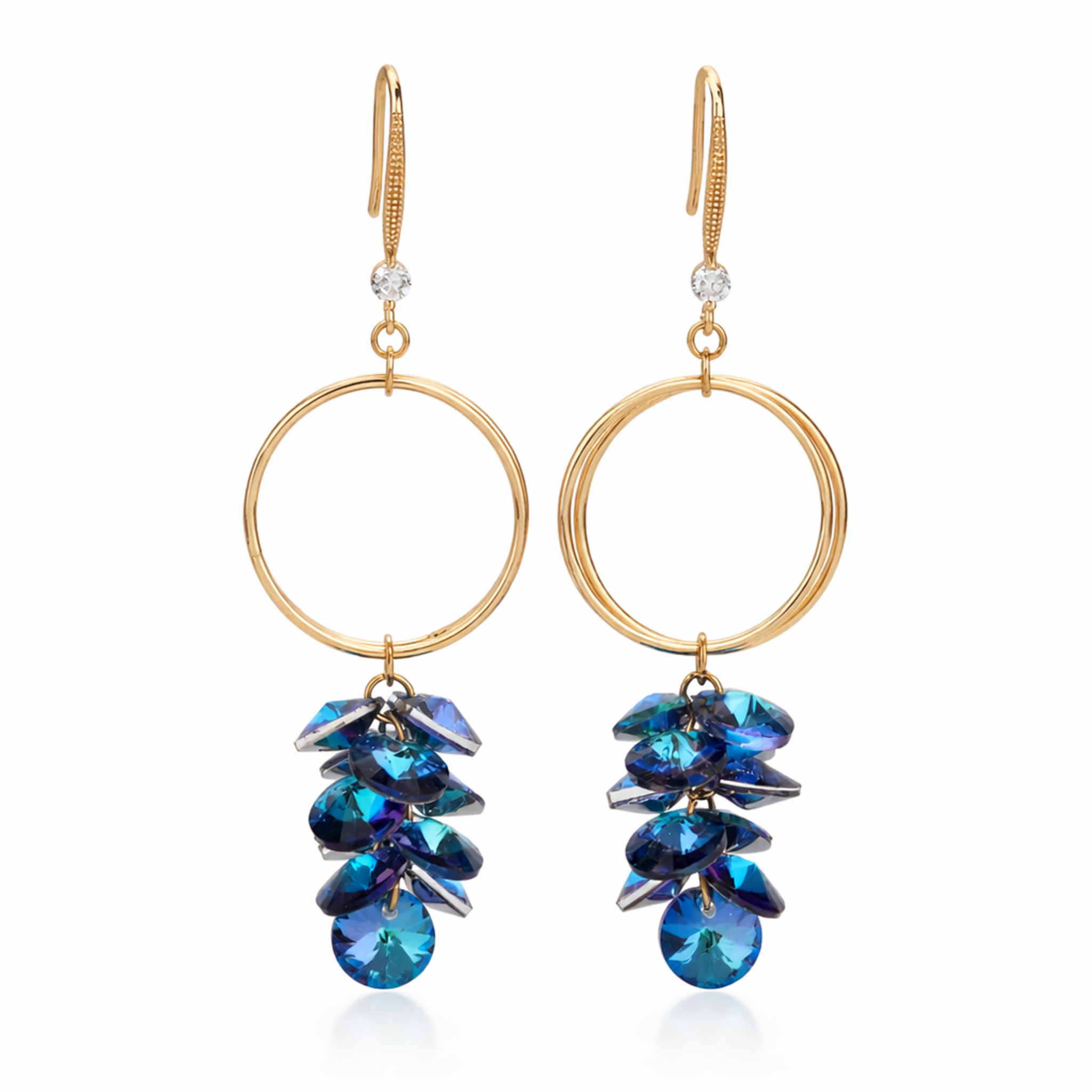 Oceanic Circle Crystal Drops