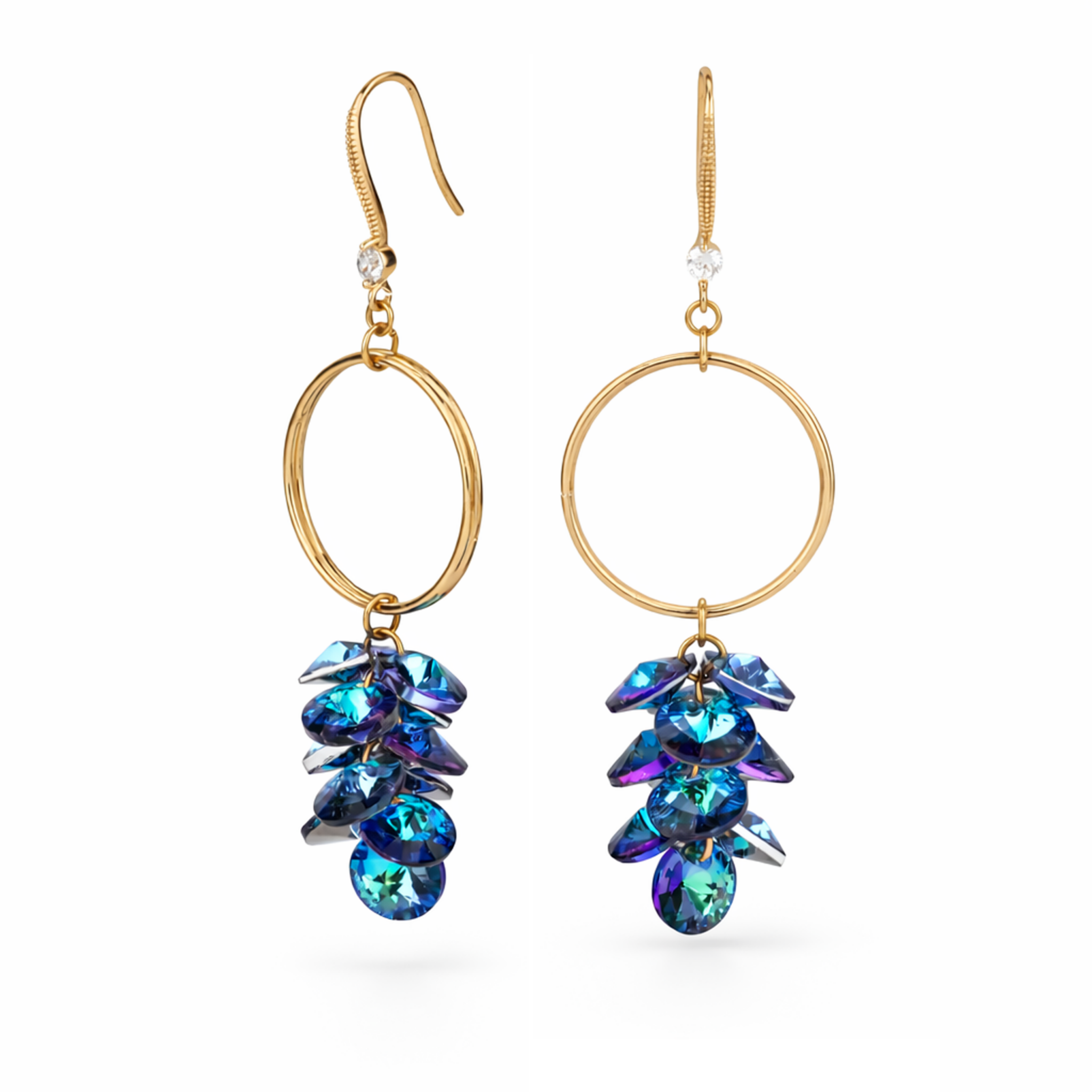 Oceanic Circle Crystal Drops