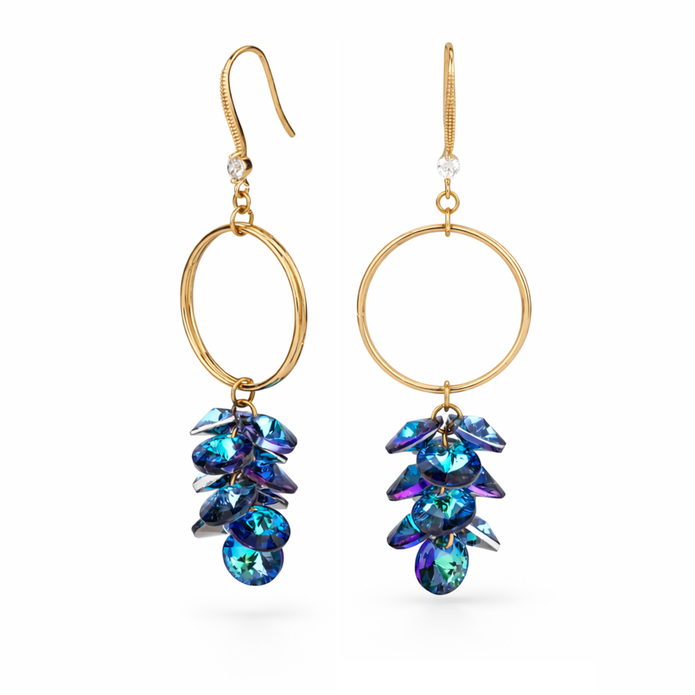Oceanic Circle Crystal Drops