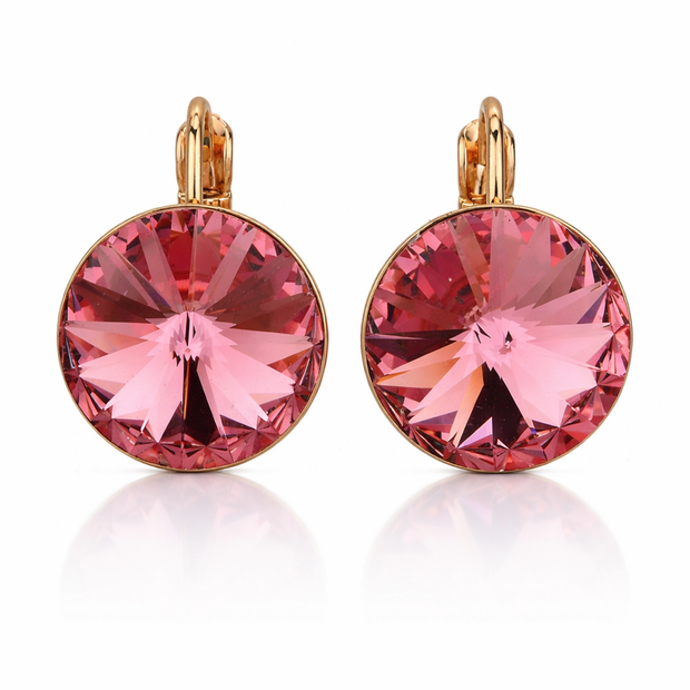 Rosé Rivoli Lever-Back Earrings