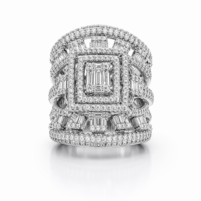 Aurora Pavé Crescent