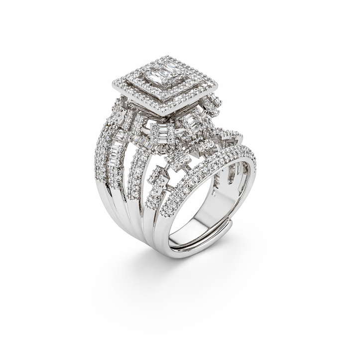 Aurora Pavé Crescent