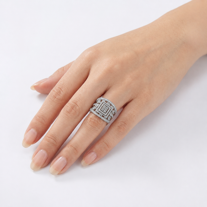 Aurora Pavé Crescent