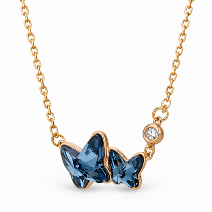 Blue Butterfly Duo Pendant