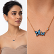 Blue Butterfly Duo Pendant