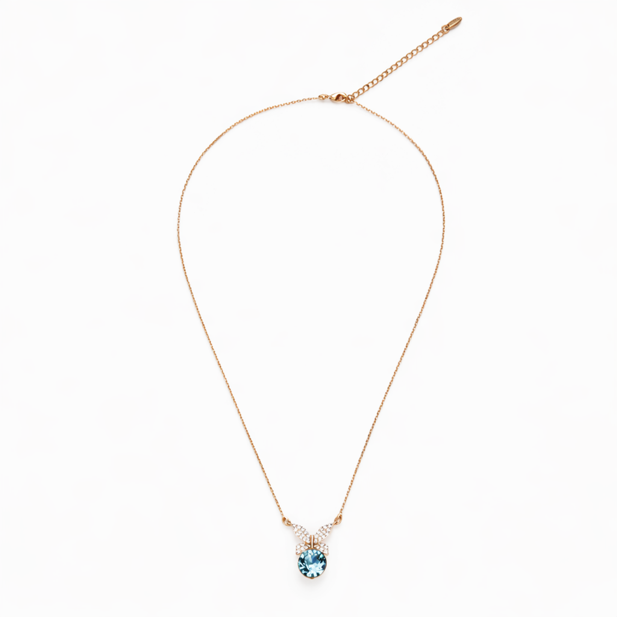 Aqua Halo Crown Pendant