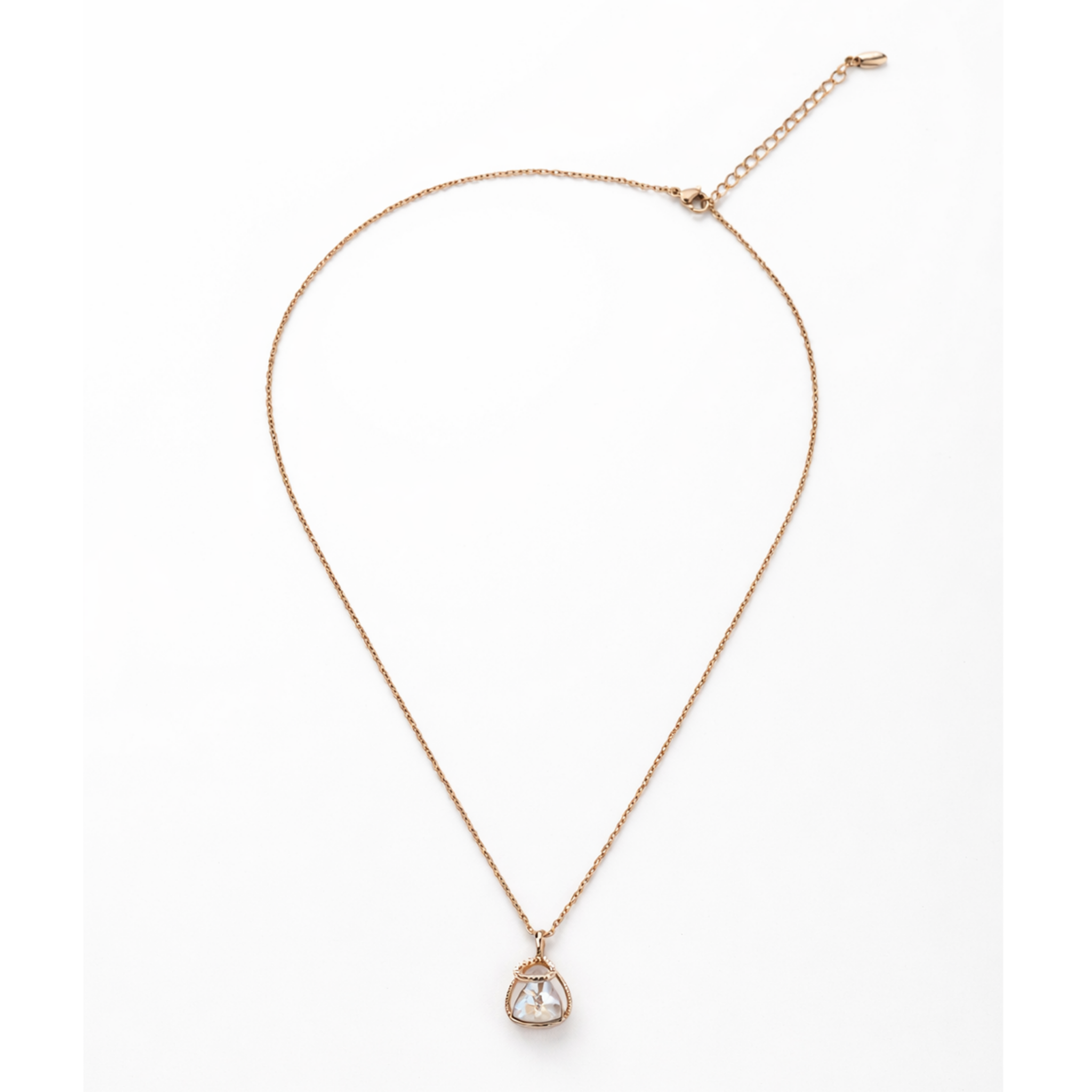 Diamond Cage Teardrop Pendant