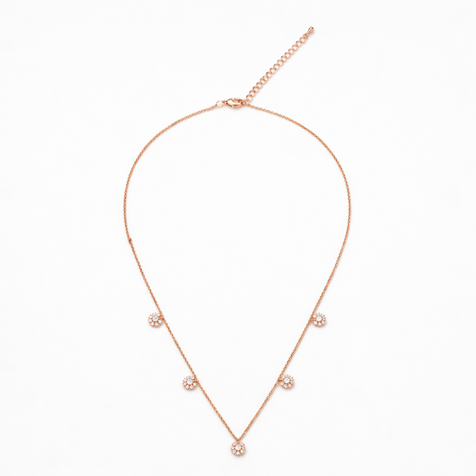 Daisy Cascade Floral Necklace