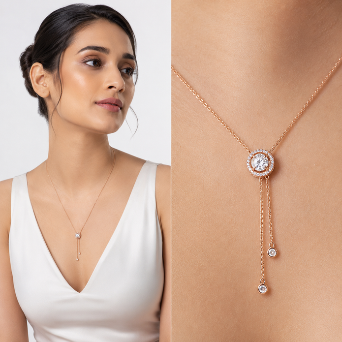 Halo Bolo Lariat Necklace